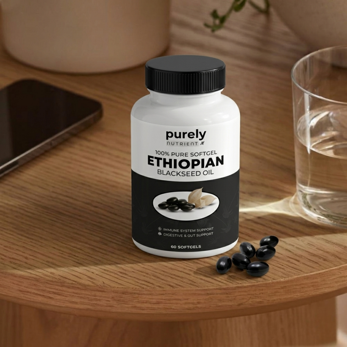 Purely Nutrient Ethiopian Black Seed Oil