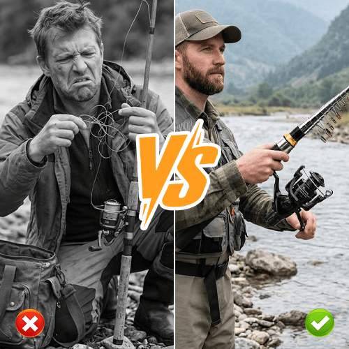 Professional Fishing Rod and Reel Combo Set