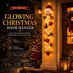Glowing Christmas Door Hanger | 6 Festive Light Designs