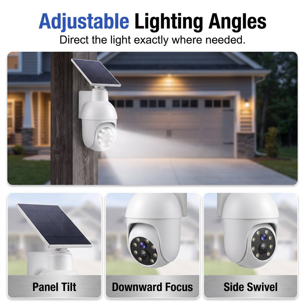 Solar-Powered Simulated Surveillance Camera Street Light – gr