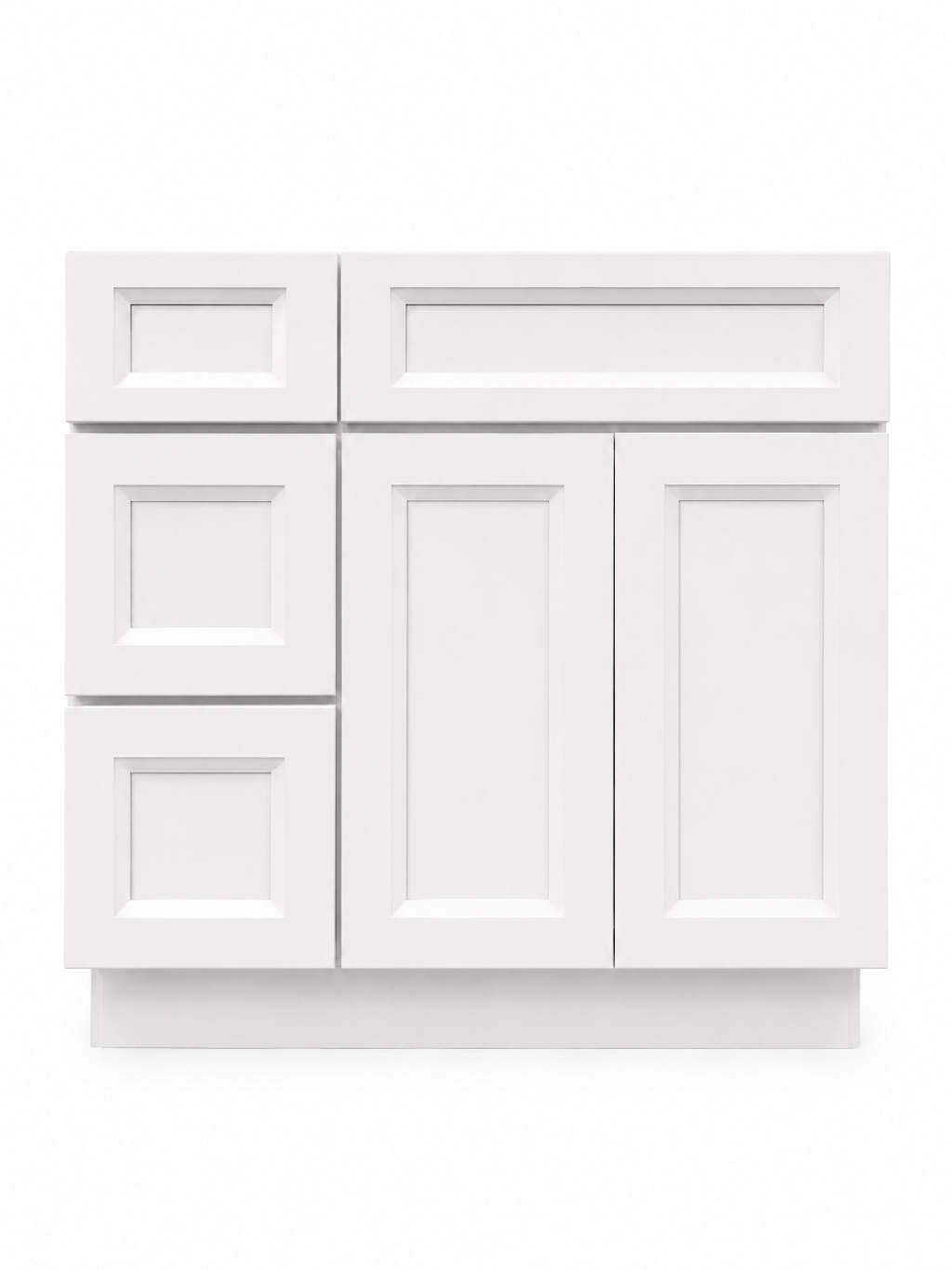 36" Aspen Ice - 3 Drawers Left
