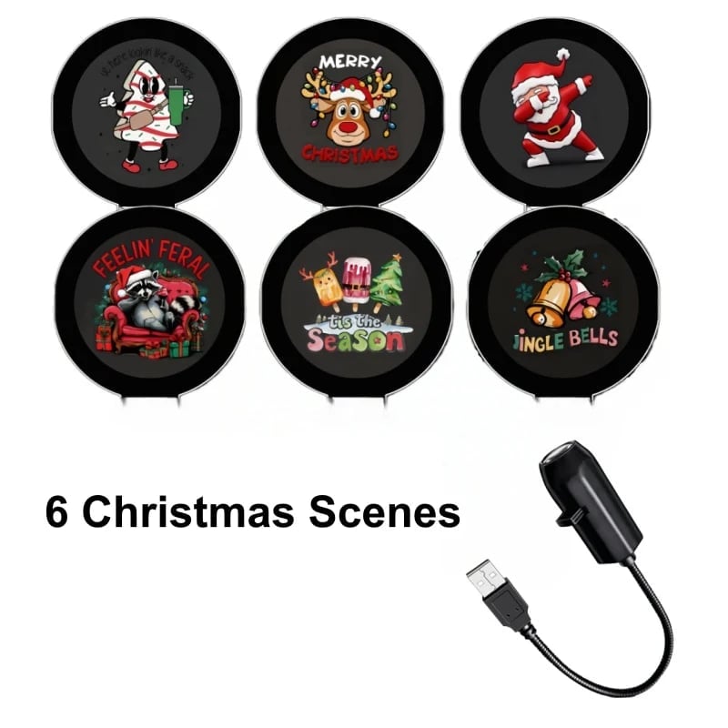 Plug-&-Play HD Christmas Projector