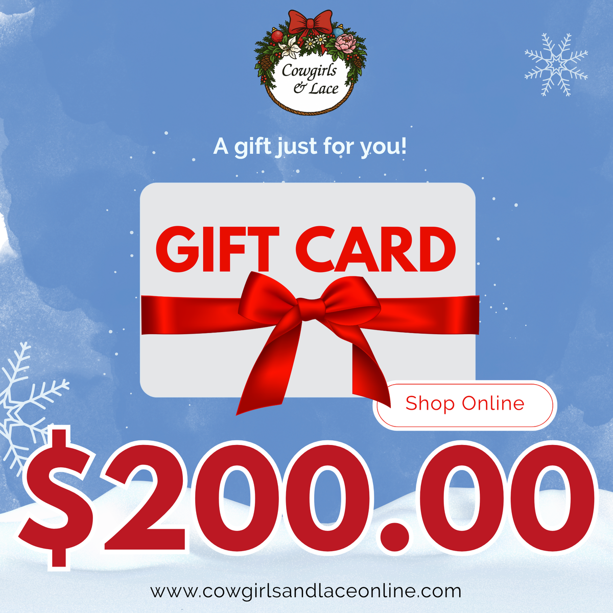 Cowgirls & Lace Gift Card