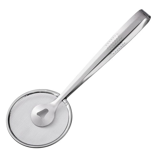 2-in-1 Stainless Steel Oil Strainer Tongs