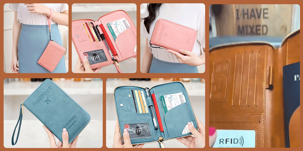 Multi-Functional RFID Passport Wallet