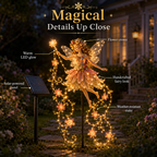 Enchanted Flower Fairy Solar Garden Light – Magical Glowing Outdoor Christmas Yard Decor