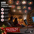 Plug‑and‑Play HD Holiday Projector, Multi‑Scene Projection Light for Christmas, Halloween & Faith‑Themed Decor