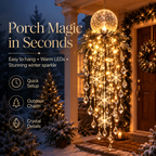 Hanging Snowflake & Crystal LED Porch Décor