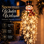 Hanging Snowflake & Crystal LED Porch Décor