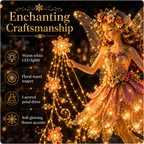 Enchanted Flower Fairy Solar Garden Light – Magical Glowing Outdoor Christmas Yard Decor