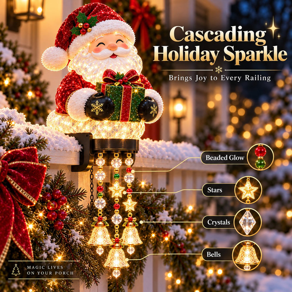Christmas Porch Railing Lights – 4 Festive Character Designs