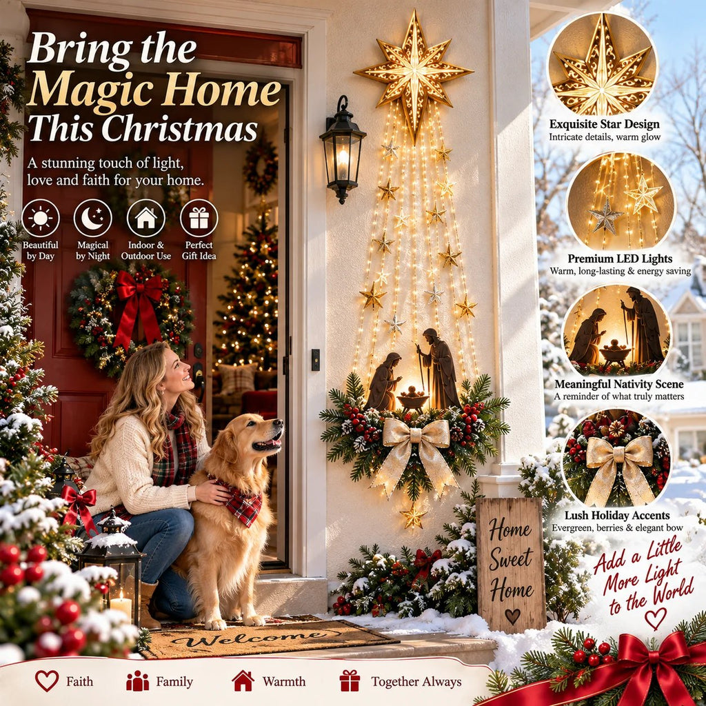Last Day 50% OFF✝️Lighted Bethlehem Star Christmas Wall & Porch Decor