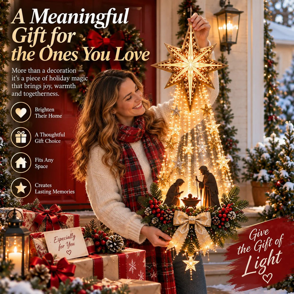 Last Day 50% OFF✝️Lighted Bethlehem Star Christmas Wall & Porch Decor