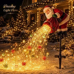 2026 New Santa’s Flying Sleigh Gift Cascade – Solar Christmas Garden Light
