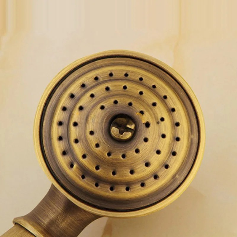 Antique Solid Brass Hand Shower Set Brass Wall-Mounted Handheld Shower