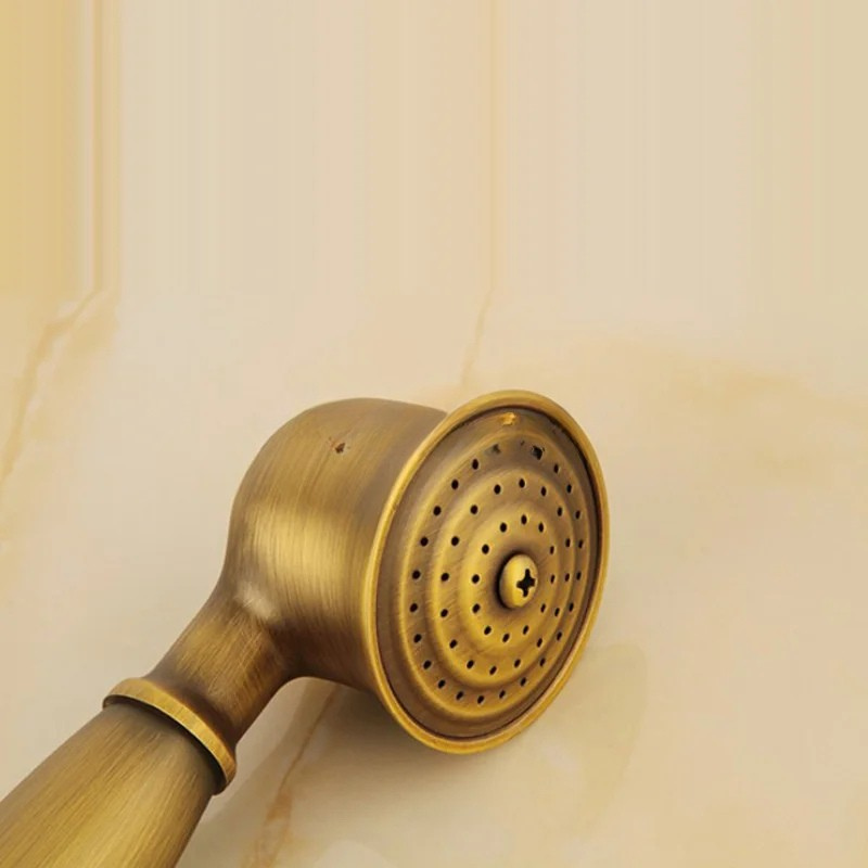 Antique Solid Brass Hand Shower Set Brass Wall-Mounted Handheld Shower