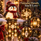 Christmas Porch Railing Lights – 4 Festive Character Designs