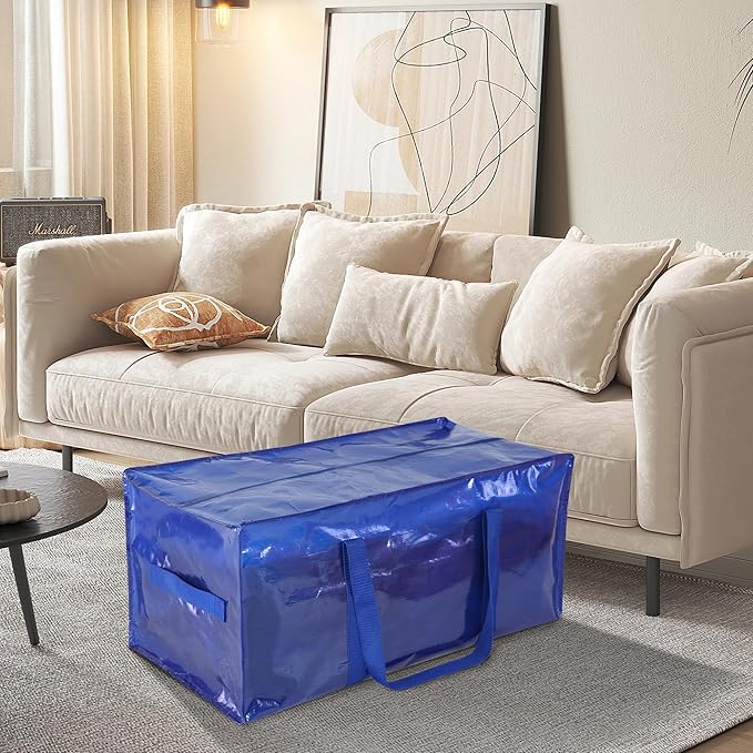 🏆Flash Sale⚡Heavy-Duty Moving Bags with Reinforced Handles - Extra Large Storage Laundry Bags for Clothes, Toys, Blankets