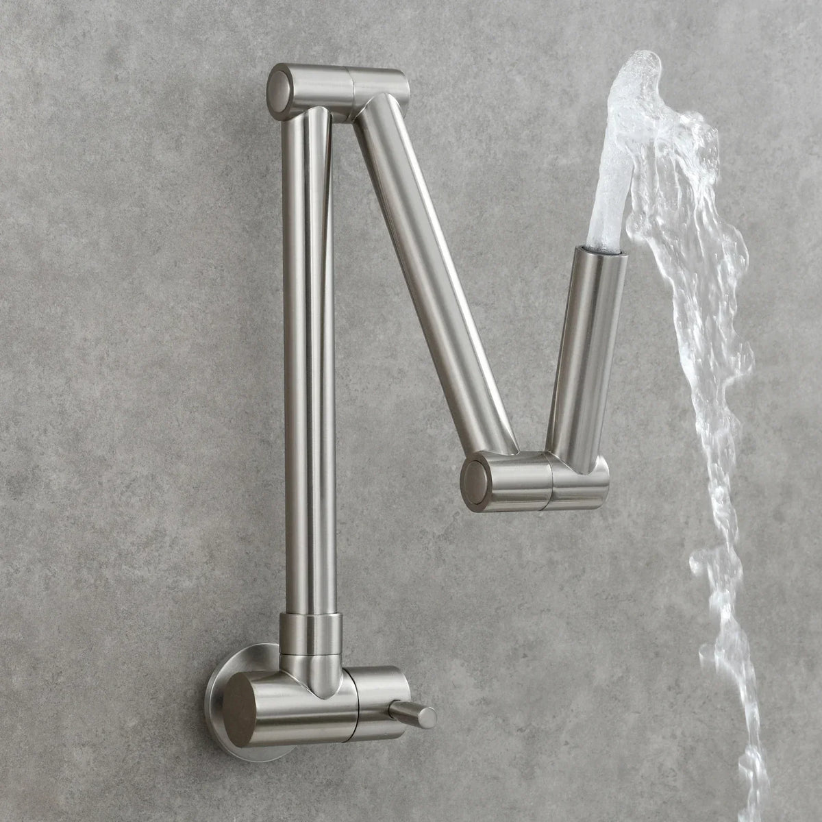 Brass Folding Kitchen Faucet Two-Joint Swing Arm Single Cold Water Tap