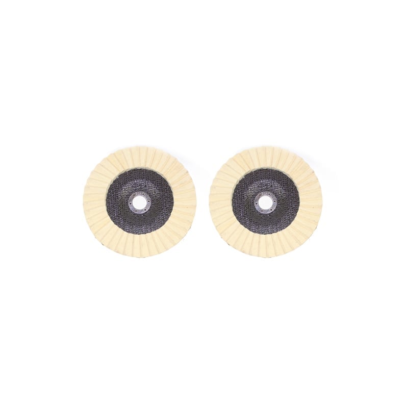 Wool felt flap polishing disc