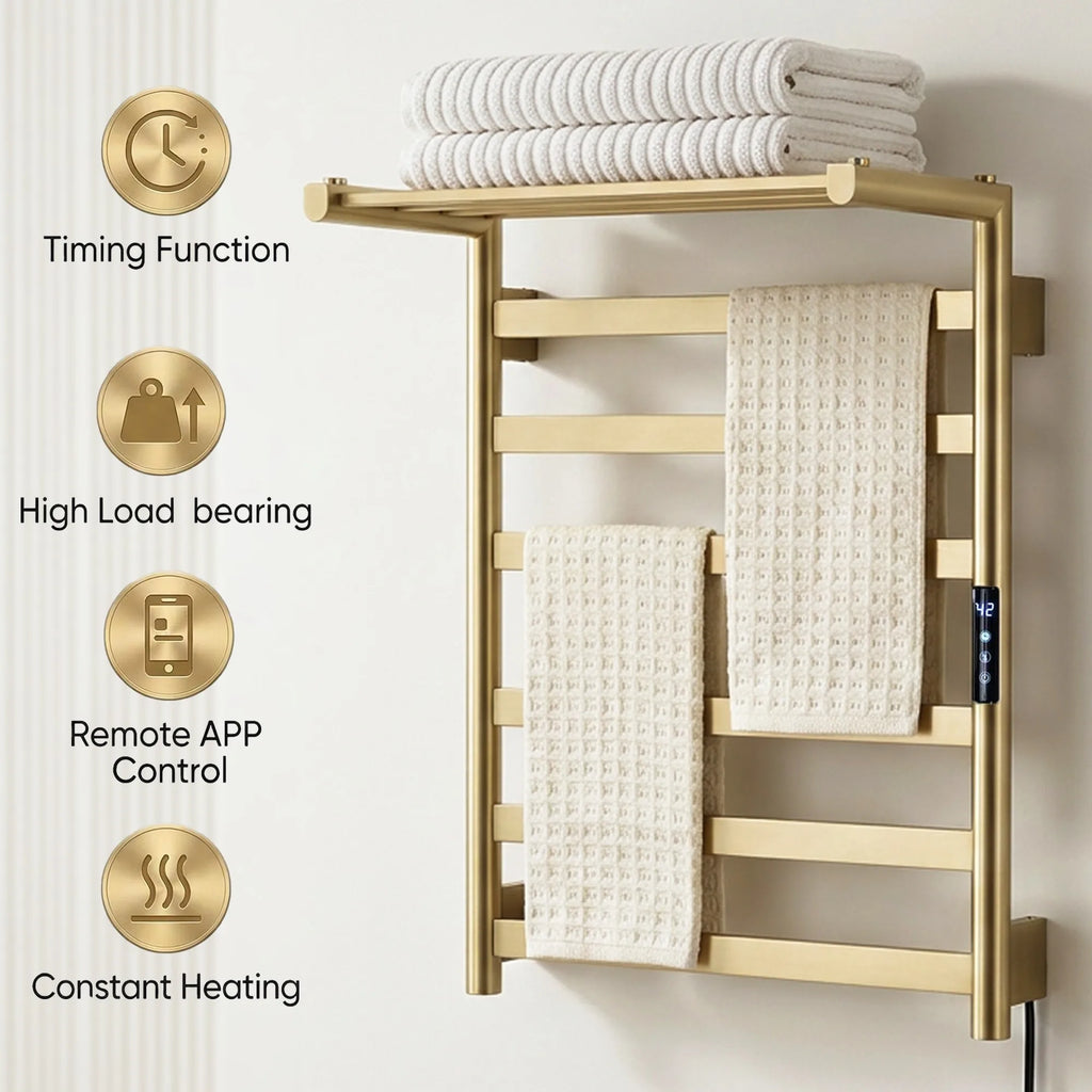 Electric Heated Smart Touch Control Stainless Steel Towel Warmer Rack