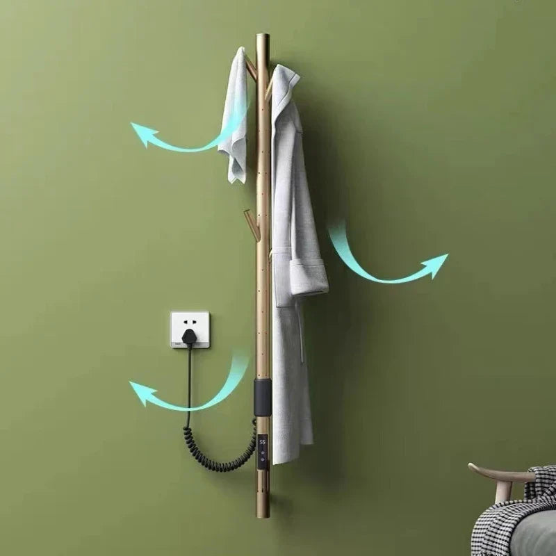 Electric Towel Warmer Stainless Steel Tree Branch Heated Towel Rack
