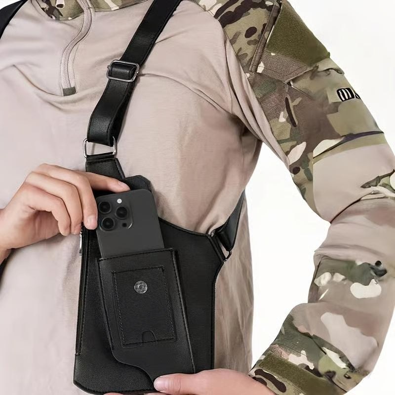 Premium Leather Adjustable Underarm Shoulder Bag for Men & Women