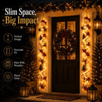 Glowing Christmas Door Hanger | 6 Festive Light Designs