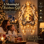 3D Heavenly Angel Wings Nativity Light – Lighted Christmas Wall Decor