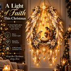 3D Heavenly Angel Wings Nativity Light – Lighted Christmas Wall Decor