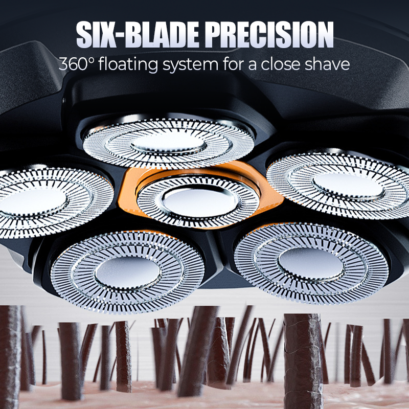 ⏳Limited time – 50% OFF⏰6D Waterproof Head Shaver Kit for Bald Men