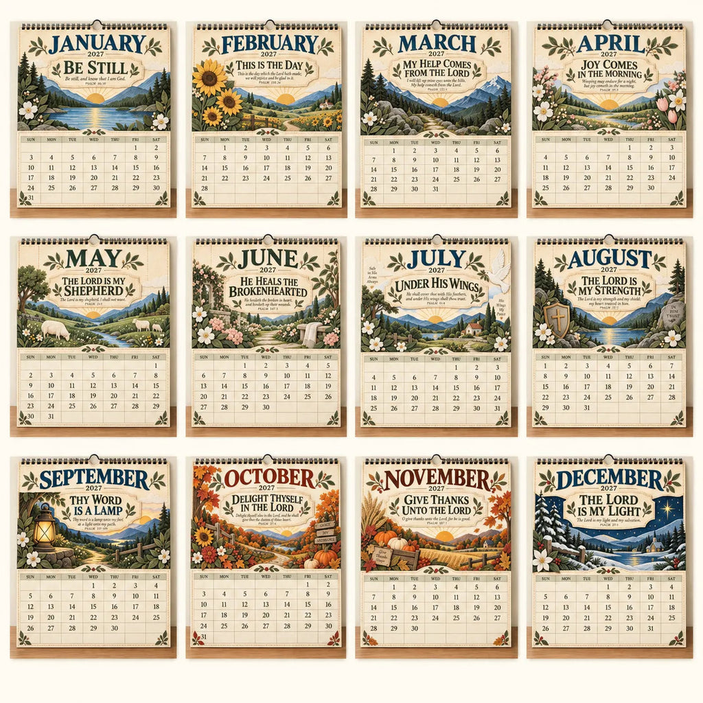 2027 Psalms of Comfort and Strength Wall Calendar