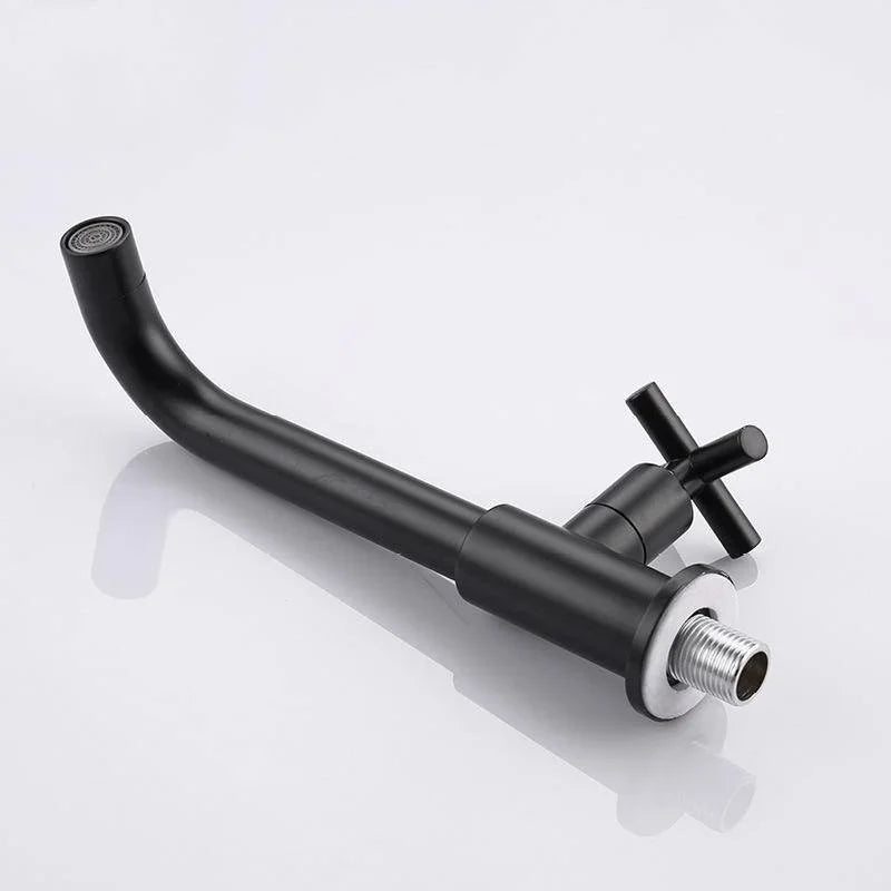 Wall-Mounted Brass Basin Faucet Single Cold Water Washbasin Utility Tap