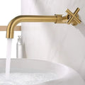 Wall-Mounted Brass Basin Faucet Single Cold Water Washbasin Utility Tap