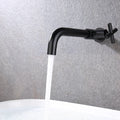 Wall-Mounted Brass Mop Sink Faucet Long Spout Single Cold Utility Tap